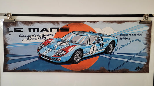 Affiche GT40 Le Mans