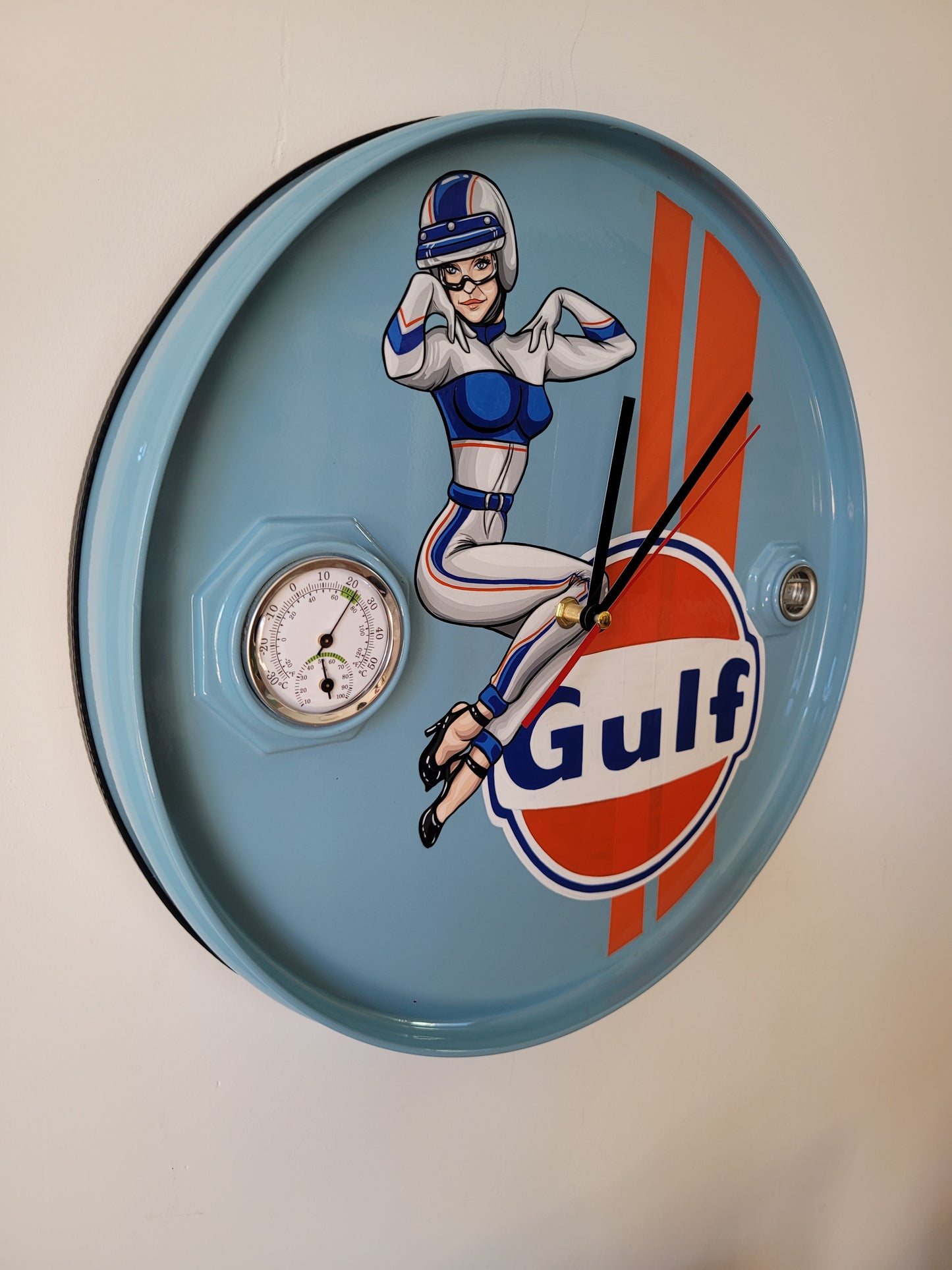 Pendule Pin'up Gulf