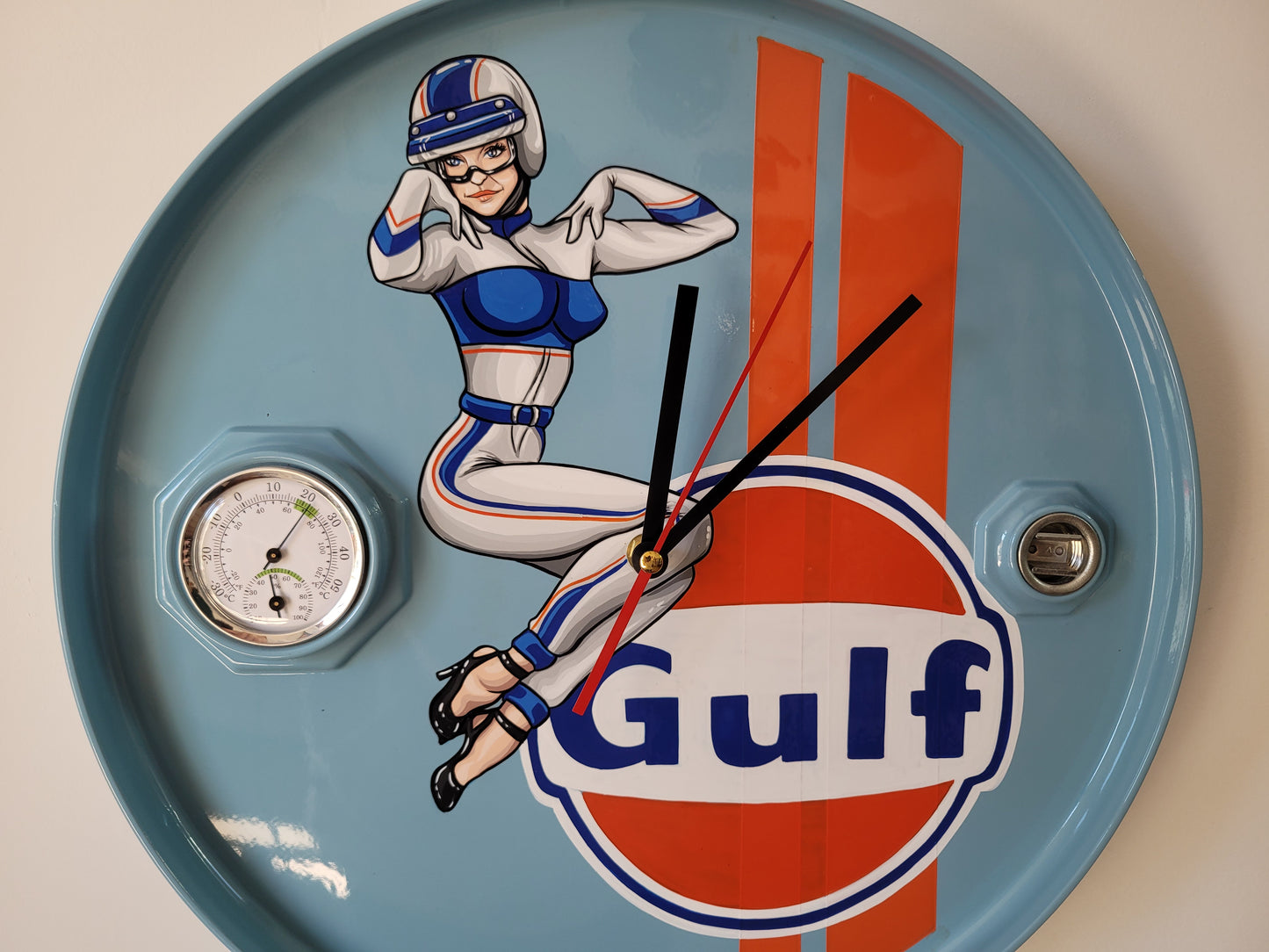 Pendule Pin'up Gulf