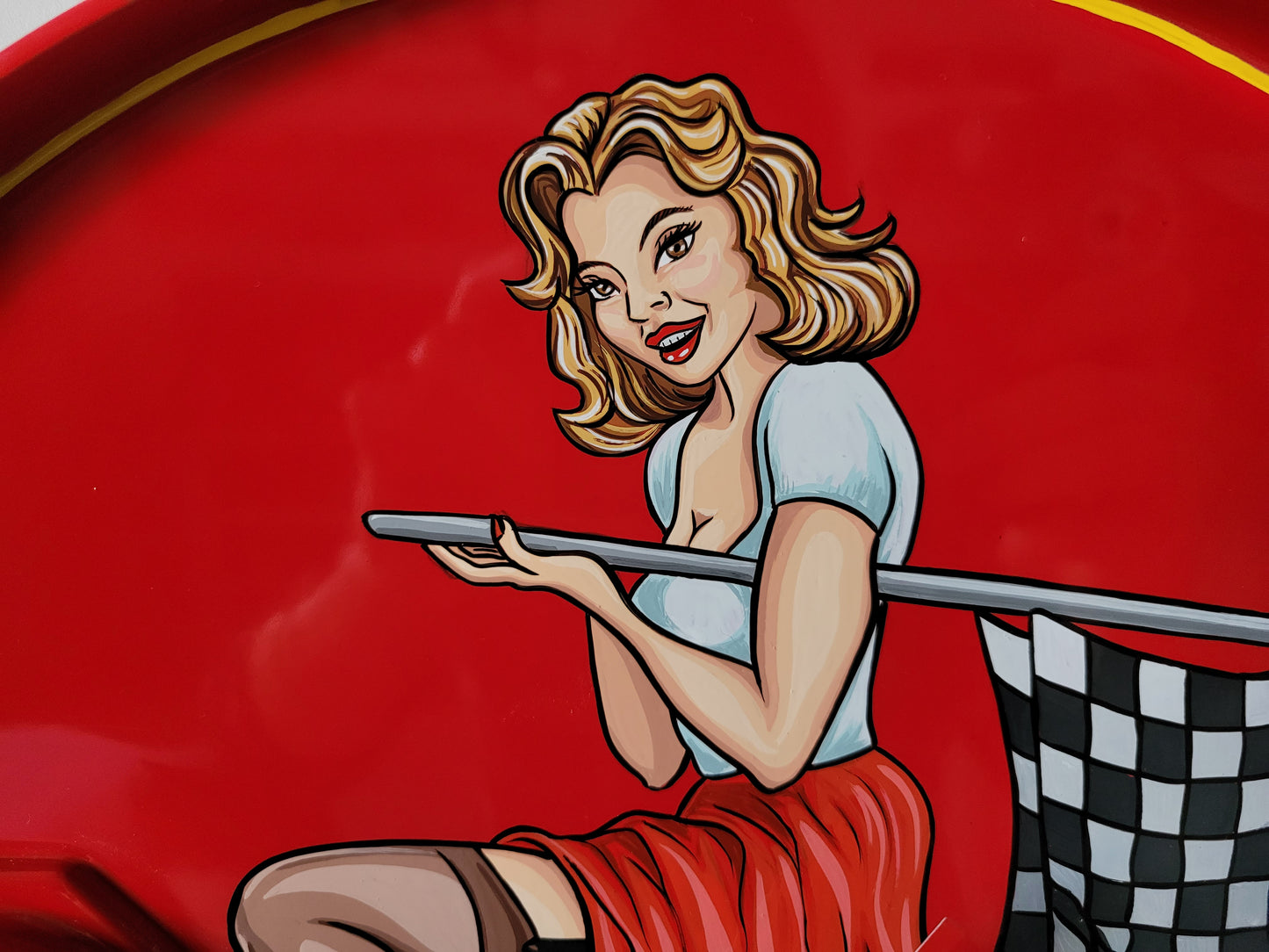 Pendule Ferrari Flag Girl