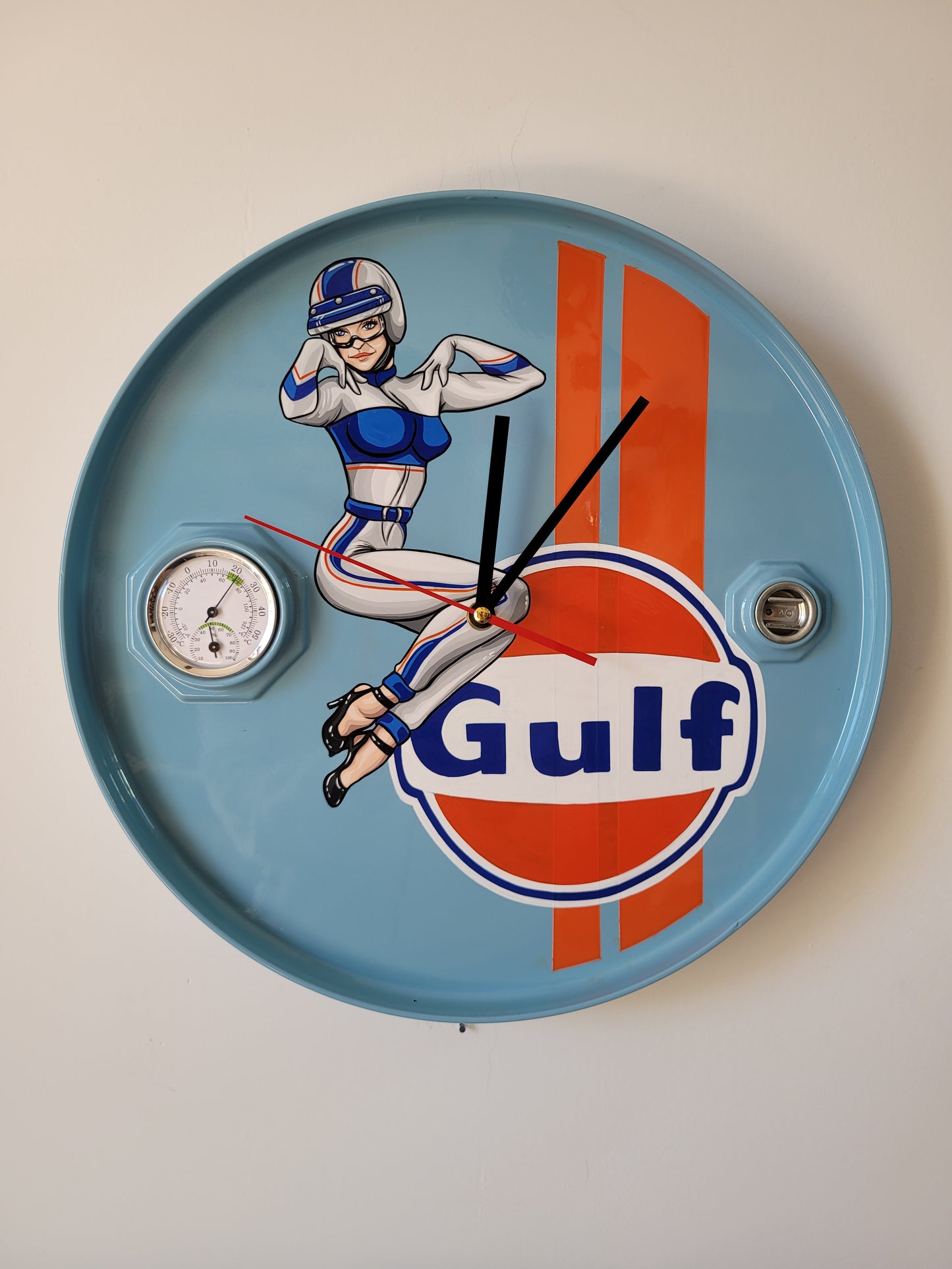 Pendule Pin'up Gulf