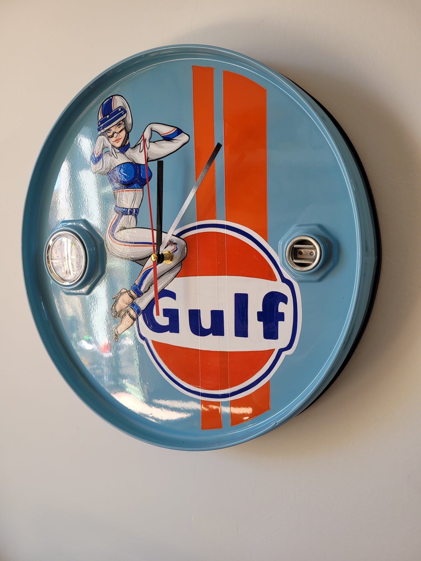 Pendule Pin'up Gulf